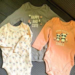 Long sleeve baby girl onesies
